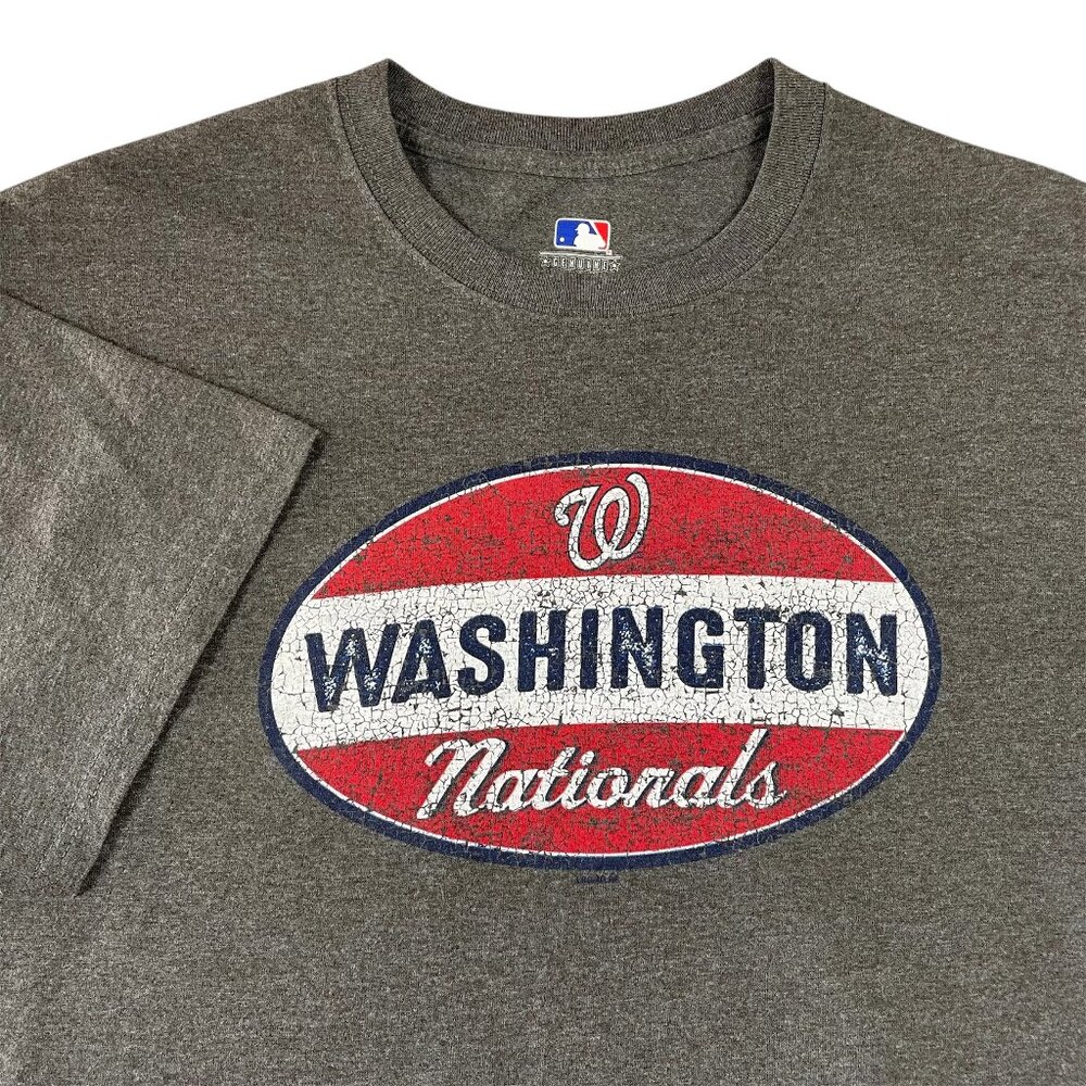Washinton Nationals Genuine Merchandise MLB Baseball Rare Logo T-Shirt Gray L.
